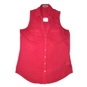 Express Sleeveless Portofino Cutout Blouse